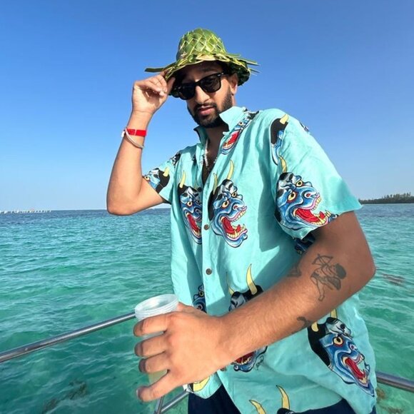 ED HARDY Oni Mask Devil Face Camp Shirt Button Down Short Sleeve Shirt - Picture 2 of 10